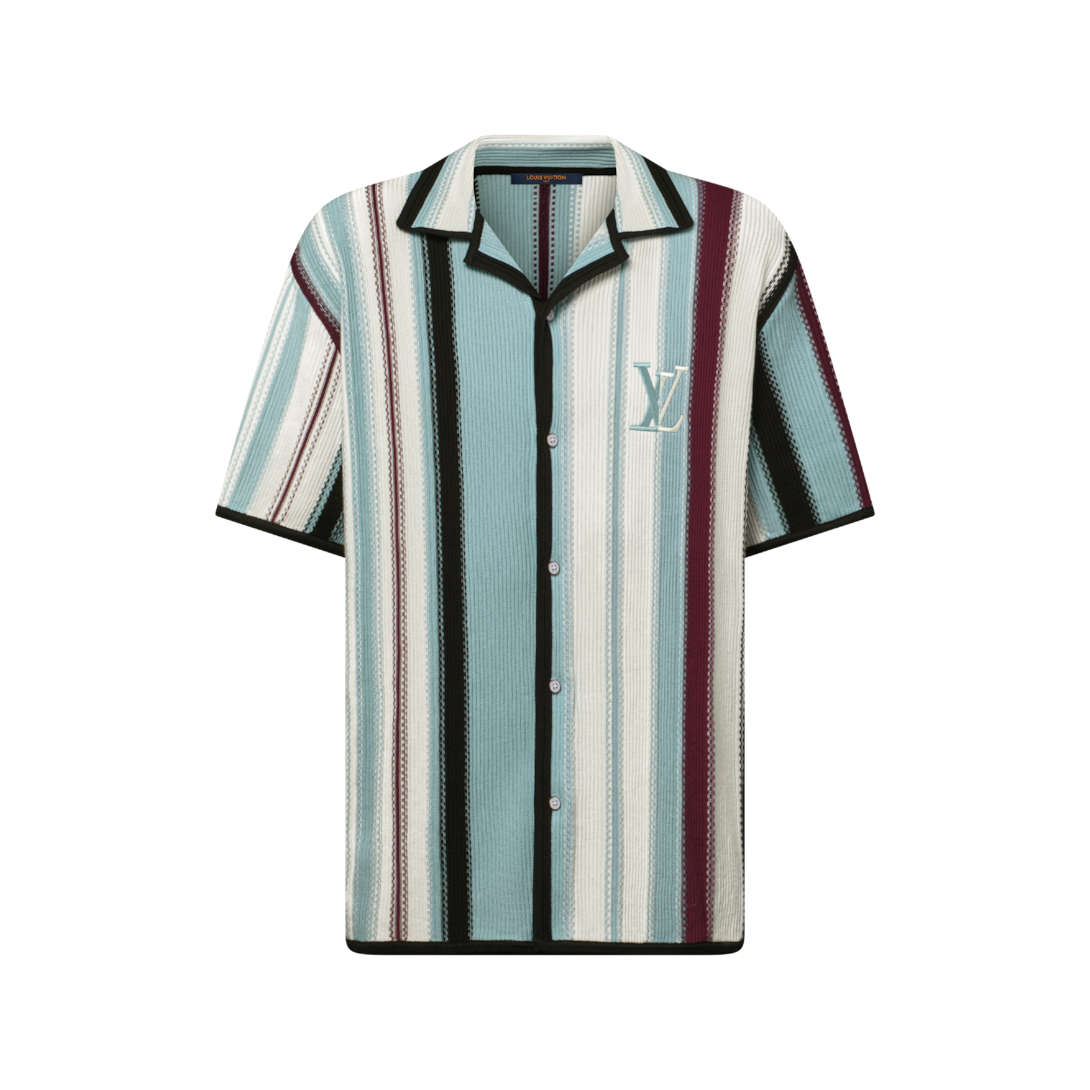 Striped Crochet Short-Sleeved Shirt - Men - Ready-to-Wear | LOUIS